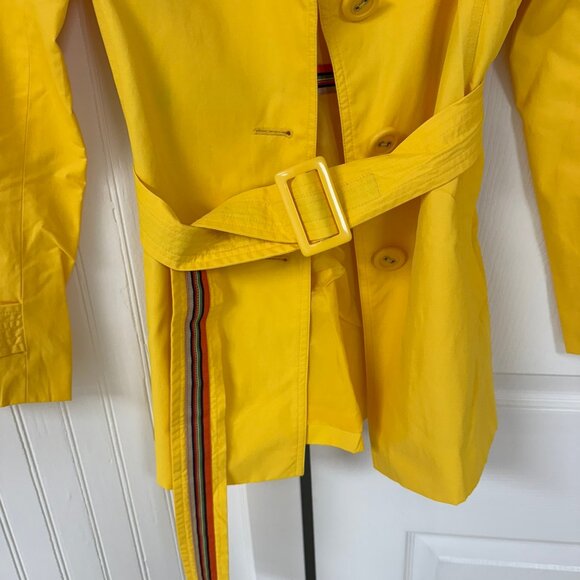 Yellow Talbots Petites Trench Coat with belt - Picture 3 of 7